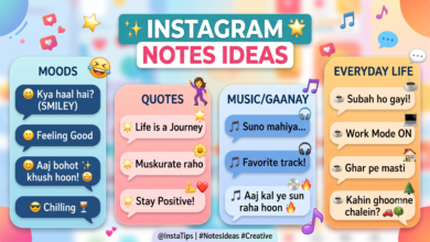 Instagram Notes Ideas