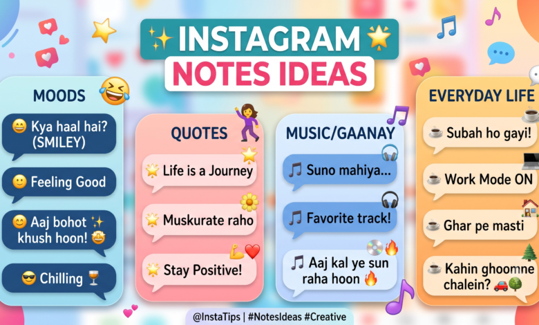 Instagram Notes Ideas