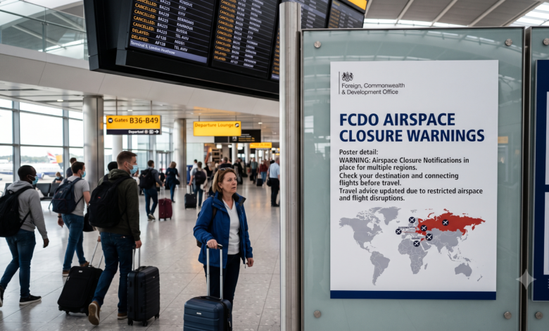 FCDO Airspace Closure Warnings